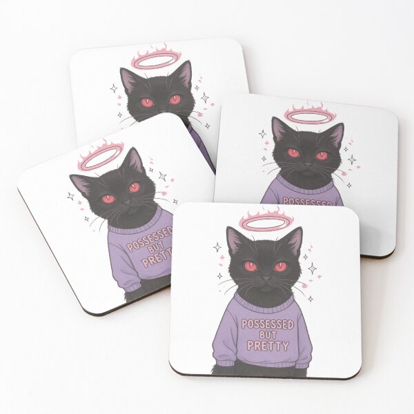 Item preview, Possessed but Pretty Cat — Pastel Goth Aesthetic designed and sold by MagicMeow1.
