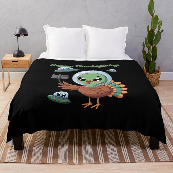 Item preview, Alien Turkey UFO Selfie designed and sold by Millsoft.
