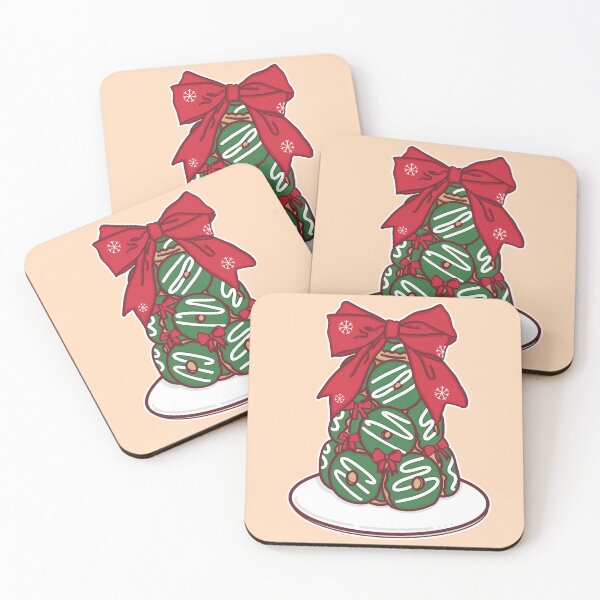 Item preview, Donut Christmas Tree Tower with Red Ribbon designed and sold by BGMeYou.