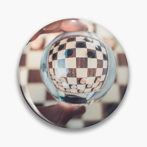 Item preview, Checkerboard Reflected in Lensball - Abstract Game Strategy Photo designed and sold by MDB_Shop.