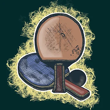 Artwork thumbnail, Table Tennis - Racket Design by Half Mess