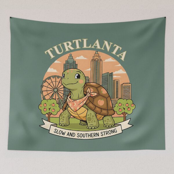 Item preview, TURTLANTA Cute Turtle designed and sold by PostersMode.