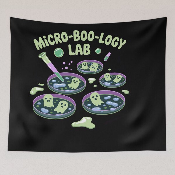 Item preview, Micro-boo-logy Lab, funny biology and Halloween designed and sold by NoetherSym.