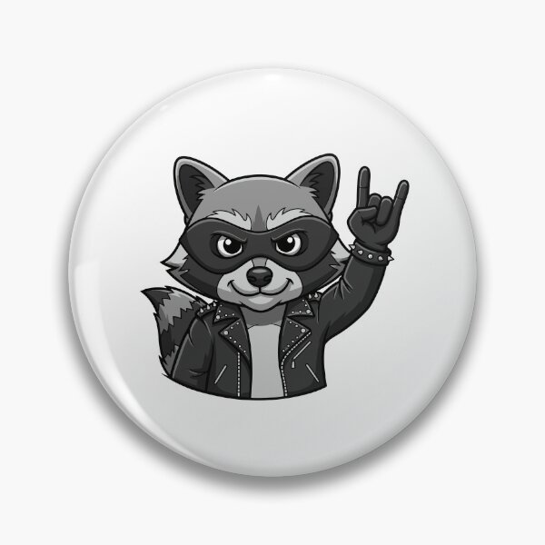Item preview, Rocker Raccoon with Rock On Gesture designed and sold by RGShirtWorks.