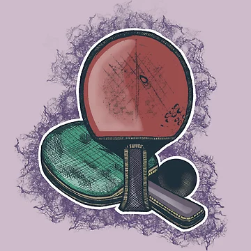 Artwork thumbnail, Table Tennis - Racket Design by Half Mess