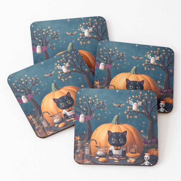Item preview, Halloween Baking Bash: Kawaii Cat Chef & Spooky Treats designed and sold by MoonlitDoodles1.