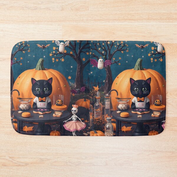 Item preview, Halloween Baking Bash: Kawaii Cat Chef & Spooky Treats designed and sold by MoonlitDoodles1.