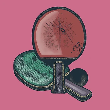 Artwork thumbnail, Table Tennis - Racket Design by Half Mess