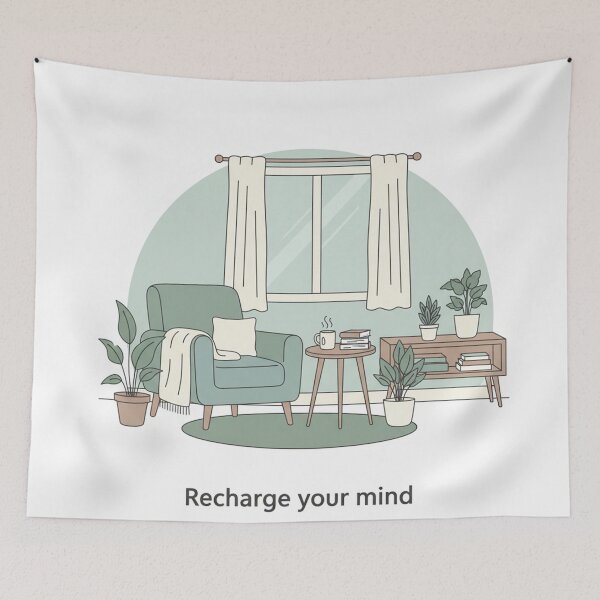 Item preview, Recharge Your Mind – Cozy Minimalist Room designed and sold by Day Dreamer.