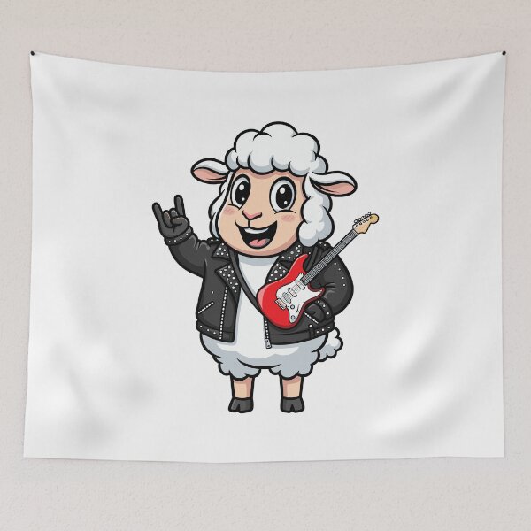 Item preview, Rocker Sheep with Electric Guitar designed and sold by ML-Media.