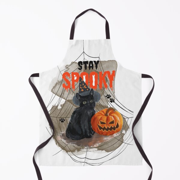 Item preview, Stay Spooky Boo Witch Cat with a Pumpkin designed and sold by LavenderChill04.