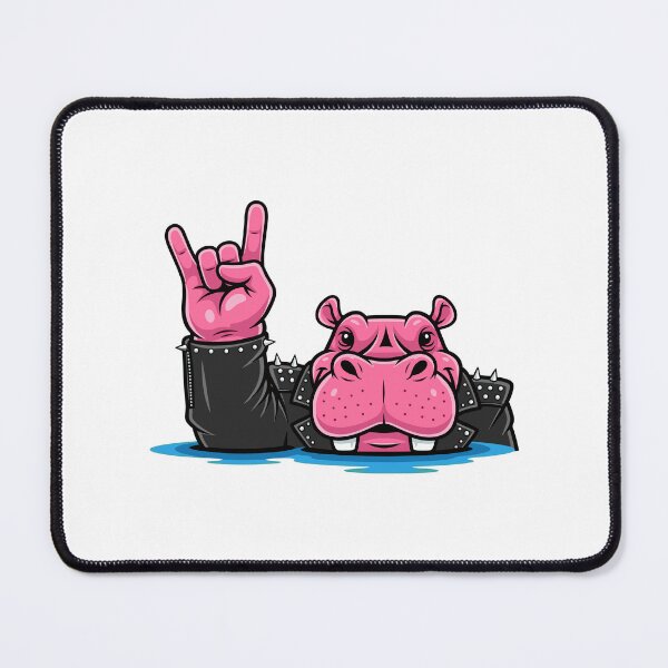 Item preview, Rock and Roll Hippo with Studded Jacket designed and sold by RGShirtWorks.