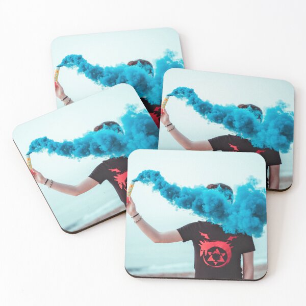 Item preview, Electric Blue Smoke Bomb on Beach - Vibrant Color Burst designed and sold by MDB_Shop.