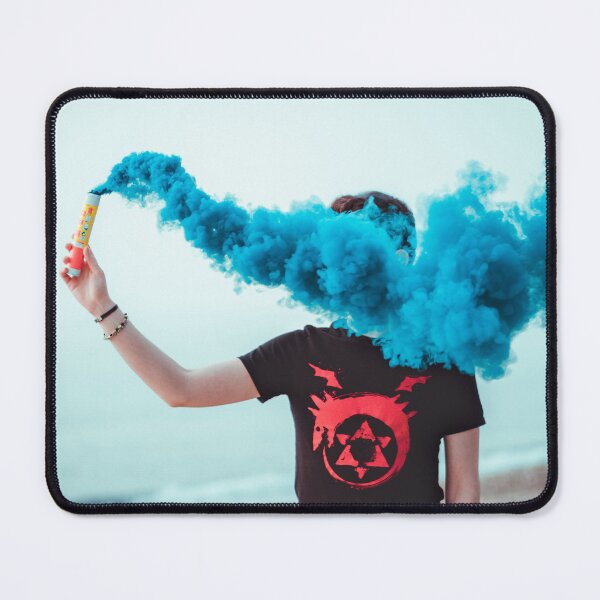 Item preview, Electric Blue Smoke Bomb on Beach - Vibrant Color Burst designed and sold by MDB_Shop.