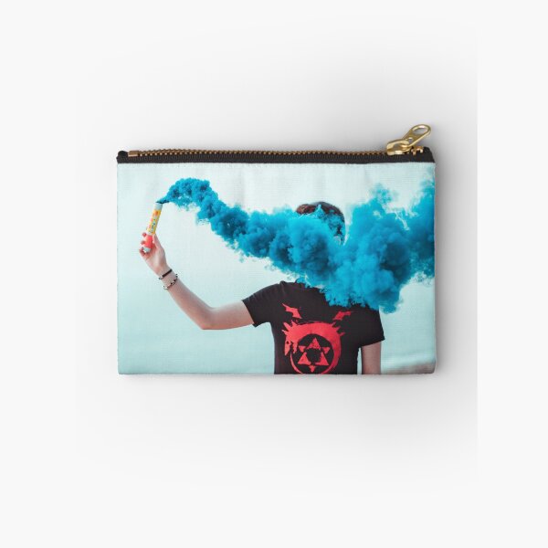 Item preview, Electric Blue Smoke Bomb on Beach - Vibrant Color Burst designed and sold by MDB_Shop.