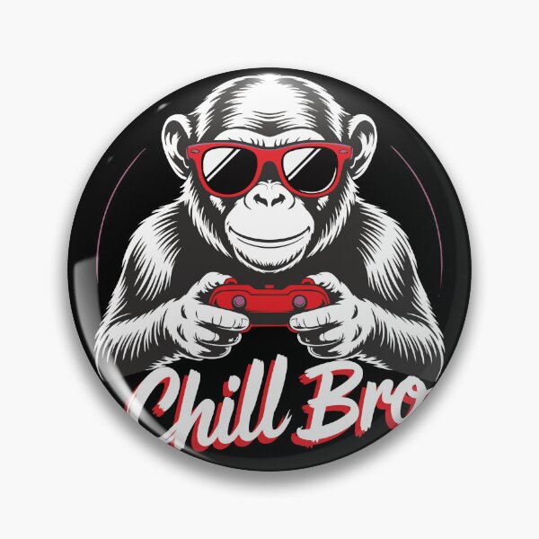 Item preview, Cool Monkey Gamer – "Chill Bro" Funny Retro Design designed and sold by T-Chou.