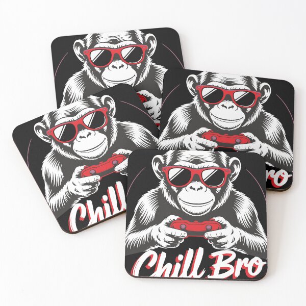 Item preview, Cool Monkey Gamer – "Chill Bro" Funny Retro Design designed and sold by T-Chou.