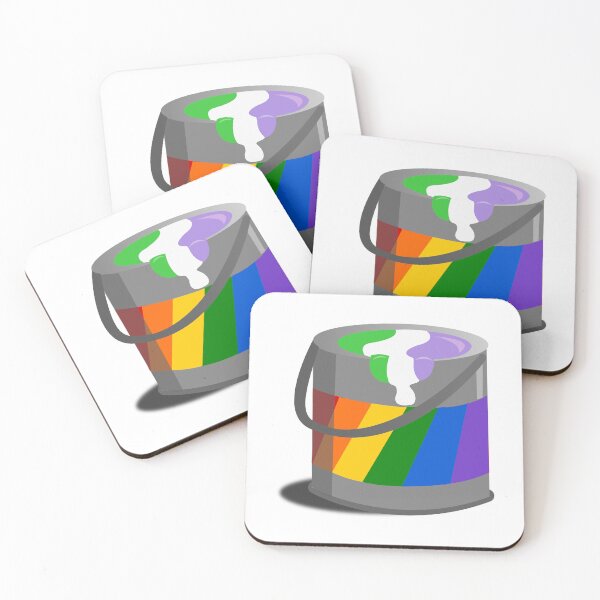 Item preview, Proud Paint Genderqueer Flag in a Bucket designed and sold by HarveyHandcraftsandDesigns.