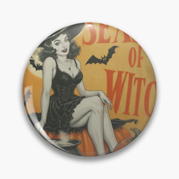 Item preview, Season of the Witch - Sexy Pin-Up Retro Halloween Design designed and sold by tarzbol.