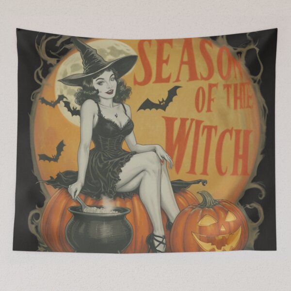 Item preview, Season of the Witch - Sexy Pin-Up Retro Halloween Design designed and sold by tarzbol.