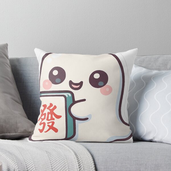 Item preview, One Cute Halloween Ghost with Mahjong  Design designed and sold by Best Pattern⭐⭐⭐⭐⭐.