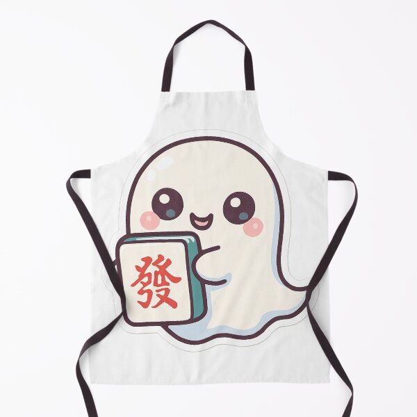 Item preview, One Cute Halloween Ghost with Mahjong Design designed and sold by Best Pattern⭐⭐⭐⭐⭐.