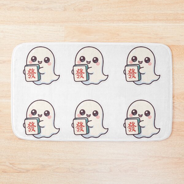 Item preview, One Cute Halloween Ghost with Mahjong  Design designed and sold by Best Pattern⭐⭐⭐⭐⭐.