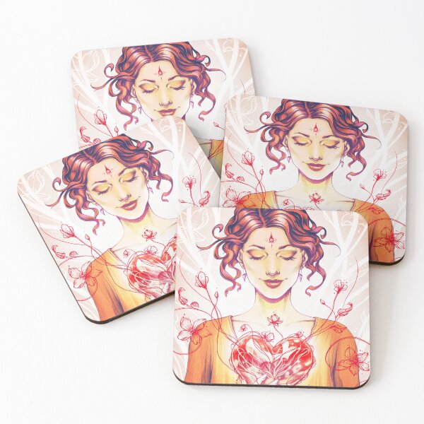 Item preview, Crimson Muse | Heart Energy & Feminine Power Illustration designed and sold by Sandra Suesser.