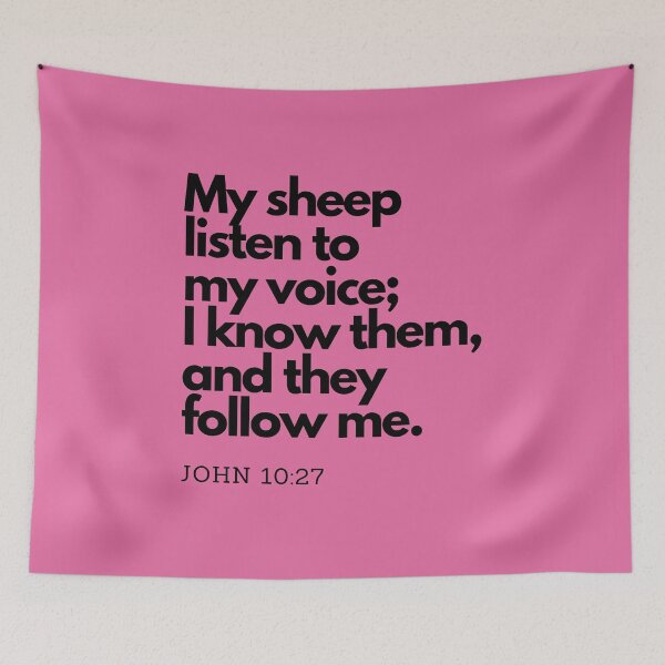 Item preview,  Bible Quotes: My sheep listen to my voice Inspirational Quotes, Daily Quotes  designed and sold by Animals, Nature & Landscapes.