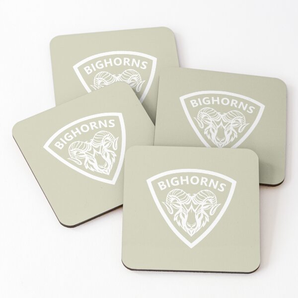 Aperçu de l'œuvre Helena Bighorns Ice Hockey (bouclier unicolore, blanc) créée et vendue par DougCustomMade.