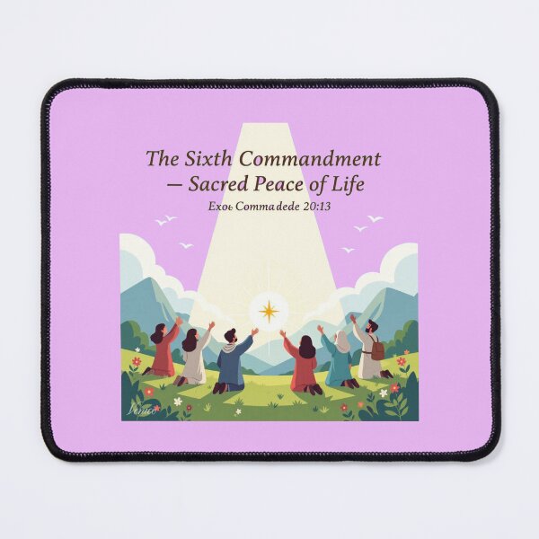 Item preview, The Sixth Commandment – Sacred Peace of Life, designed and sold by PaintMeWorld.