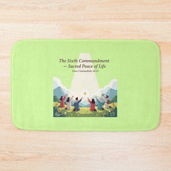 Item preview, The Sixth Commandment – Sacred Peace of Life,  designed and sold by PaintMeWorld.