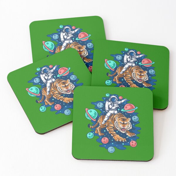 Item preview, Astronaut on top of a tiger in space designed and sold by Joncasmiart.