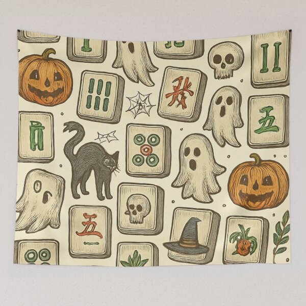 Item preview,  Halloween Mahjong Tile Pattern Design designed and sold by Best Pattern⭐⭐⭐⭐⭐.