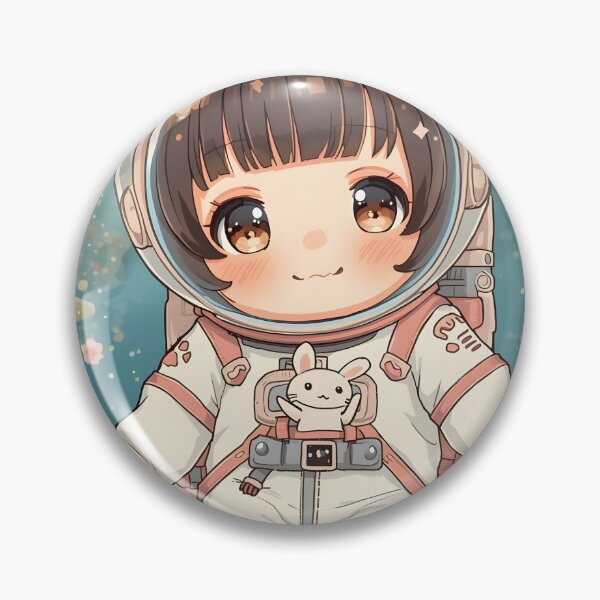 Item preview, Chibi Astro-Bunny: Kawaii Space Explorer in Sakura Garden designed and sold by MoonlitDoodles1.