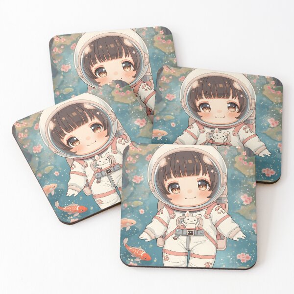 Artikelvorschau, Chibi Astro-Bunny: Kawaii-Weltraumforscher im Sakura-Garten entworfen und verkauft von MoonlitDoodles1.
