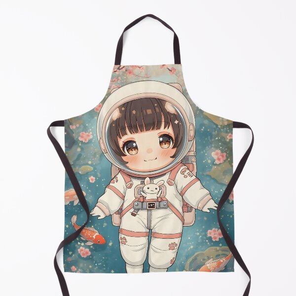 Item preview, Chibi Astro-Bunny: Kawaii Space Explorer in Sakura Garden designed and sold by MoonlitDoodles1.