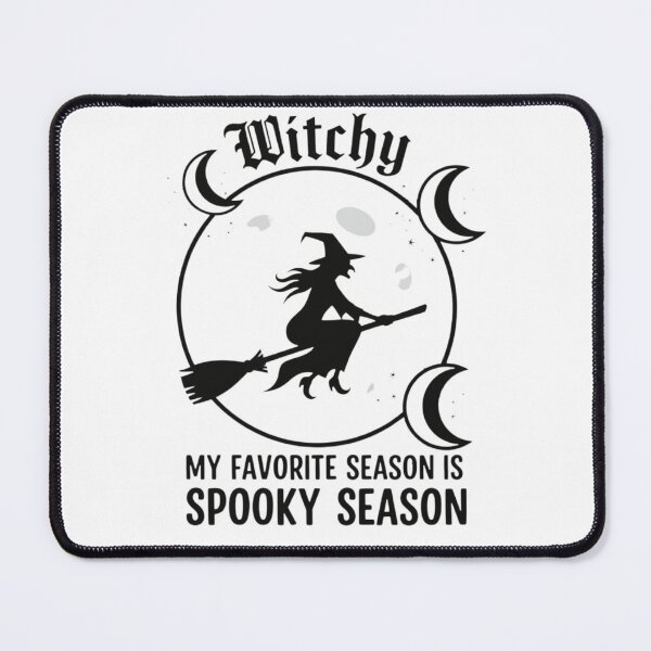 Item preview, Witchy My Favorite Season is Spooky Season - Flying Witch Silhouette designed and sold by VandalMuse.