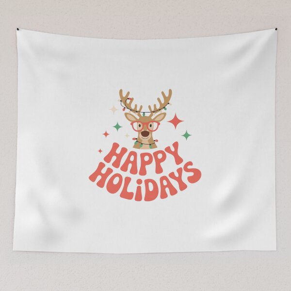 Item preview, Retro Cartoon Reindeer Christmas Design with Groovy Nostalgic Vibe designed and sold by chattsuede.