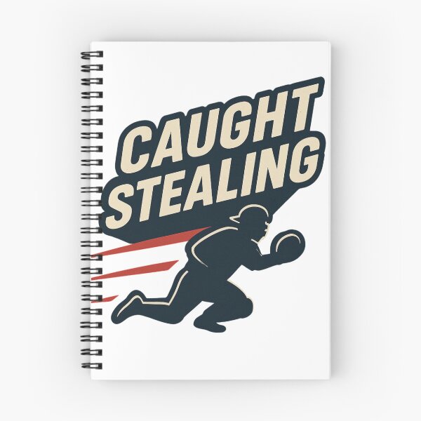 Item preview, Caught Stealing – Baseball Tag Play Design designed and sold by BackstopAndCo.