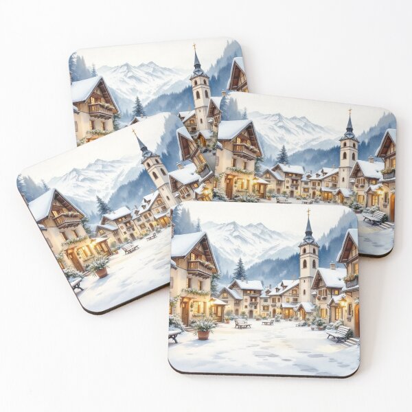 Item preview, Village under the snow (Alps) designed and sold by jefboutique6150.