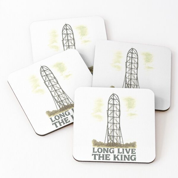 Item preview, Long Live the King – Retro Roller Coaster Tribute Tee designed and sold by CozyChaosClub.