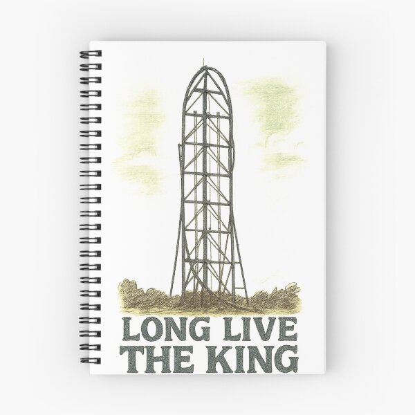 Item preview, Long Live the King – Retro Roller Coaster Tribute Tee designed and sold by CozyChaosClub.