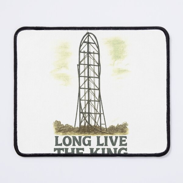 Item preview, Long Live the King – Retro Roller Coaster Tribute Tee designed and sold by CozyChaosClub.