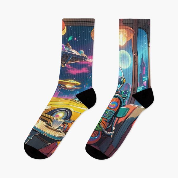 Item preview, Retrowave Cosmic Nighthawks designed and sold by Abeshinobi.