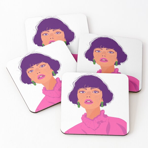 Item preview, Pop Art Portrait of Woman in Pink – Bold Colourful Illustration. designed and sold by VectOstyle.