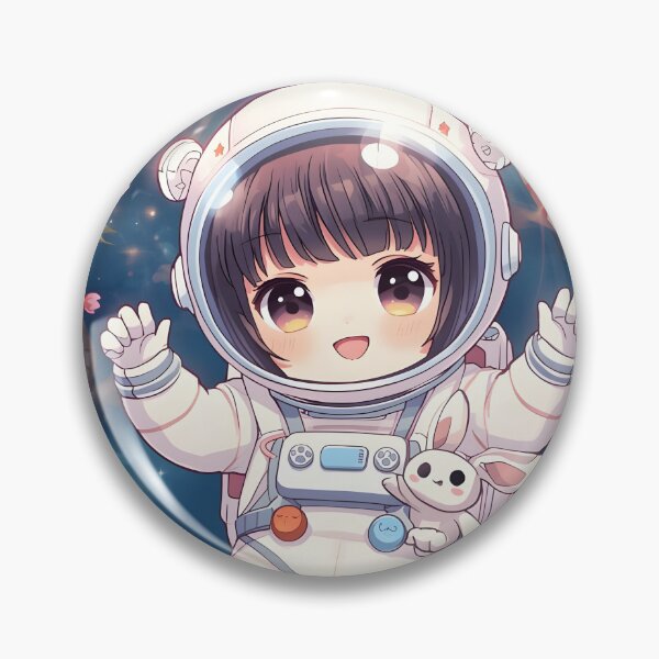 Item preview, Pastel Chibi Astro: Kawaii Floating Bunny Companion designed and sold by MoonlitDoodles1.