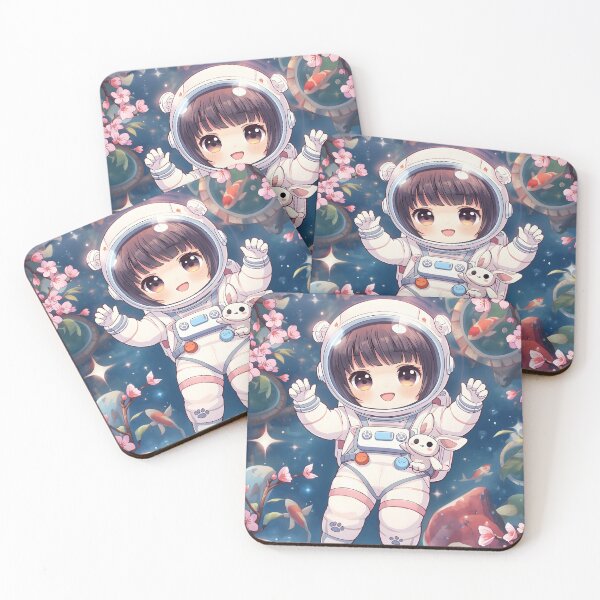 Artikelvorschau, Pastel Chibi Astro: Kawaii schwebender Hasenbegleiter entworfen und verkauft von MoonlitDoodles1.