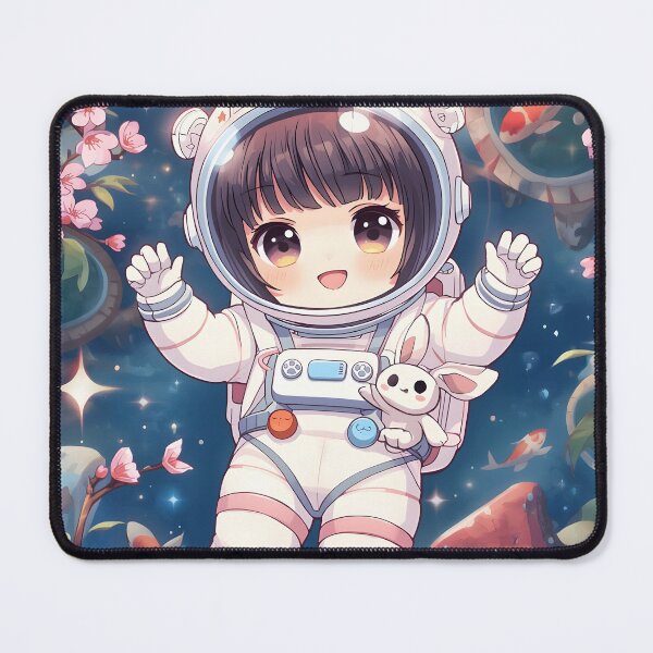 Item preview, Pastel Chibi Astro: Kawaii Floating Bunny Companion designed and sold by MoonlitDoodles1.