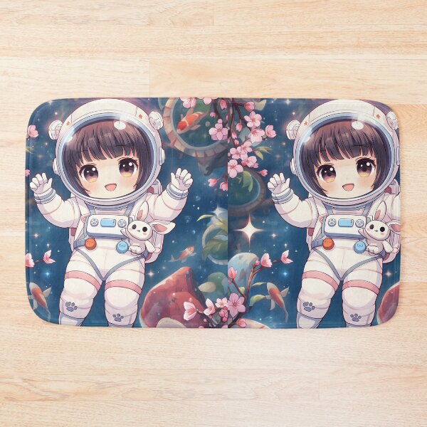 Item preview, Pastel Chibi Astro: Kawaii Floating Bunny Companion designed and sold by MoonlitDoodles1.